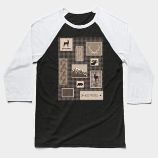 Woodland Adventure Collage Baseball T-Shirt